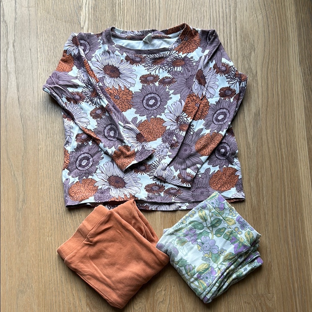 Floral Long Sleeve Top by Kate Quinn with bonus pants - size 8
